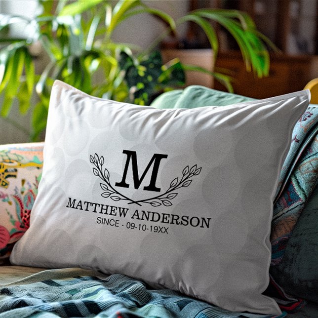 Personalisiertes Golf Ball Muster Name Monogramm A Dekokissen (Von Creator hochgeladen)