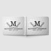 Personalisiertes Golf Ball Muster Name Monogramm A Gästebuch (Voll)