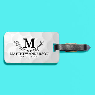 Personalisiertes Golf Ball Muster Name Monogramm A Gepäckanhänger