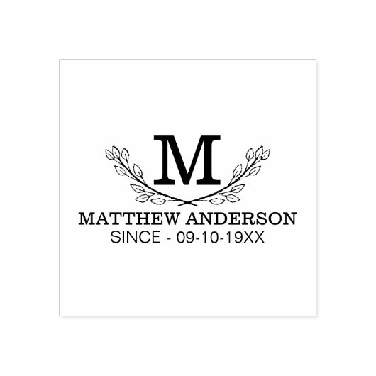 Personalisiertes Golf Ball Muster Name Monogramm A Gummistempel (Prägung)