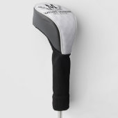 Personalisiertes Golf Ball Muster Name Monogramm A Headcover (angewinkelt)