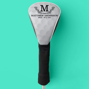 Personalisiertes Golf Ball Muster Name Monogramm A Headcover