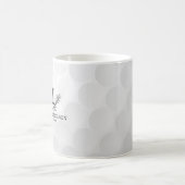 Personalisiertes Golf Ball Muster Name Monogramm A Kaffeetasse (Mittel)
