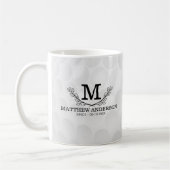 Personalisiertes Golf Ball Muster Name Monogramm A Kaffeetasse (Links)