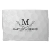 Personalisiertes Golf Ball Muster Name Monogramm A Kissenbezug (Vorderseite)