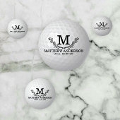 Personalisiertes Golf Ball Muster Name Monogramm A Konfetti
