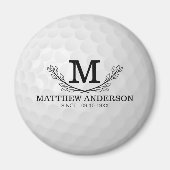 Personalisiertes Golf Ball Muster Name Monogramm A Magnet (Vorne)