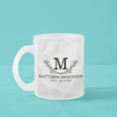 Personalisiertes Golf Ball Muster Name Monogramm A Mattglastasse