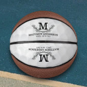 Personalisiertes Golf Ball Muster Name Monogramm A Mini Basketball