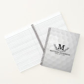 Personalisiertes Golf Ball Muster Name Monogramm A Notizblock (Innenseite)