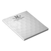 Personalisiertes Golf Ball Muster Name Monogramm A Notizblock (angewinkelt)