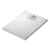 Personalisiertes Golf Ball Muster Name Monogramm A Notizblock (Rotiert)