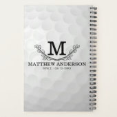 Personalisiertes Golf Ball Muster Name Monogramm A Planer (Rückseite)