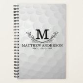 Personalisiertes Golf Ball Muster Name Monogramm A Planer (Vorderseite)