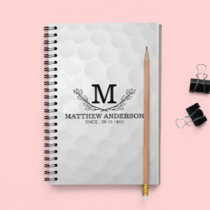 Personalisiertes Golf Ball Muster Name Monogramm A Planer