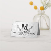 Personalisiertes Golf Ball Muster Name Monogramm A Platzkarte (Vorderseite)