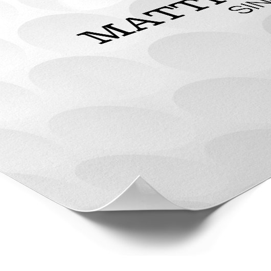 Personalisiertes Golf Ball Muster Name Monogramm A Poster (Ecke)