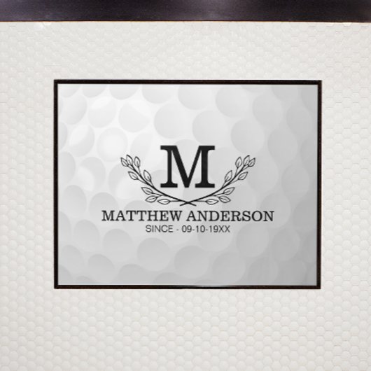 Personalisiertes Golf Ball Muster Name Monogramm A Poster