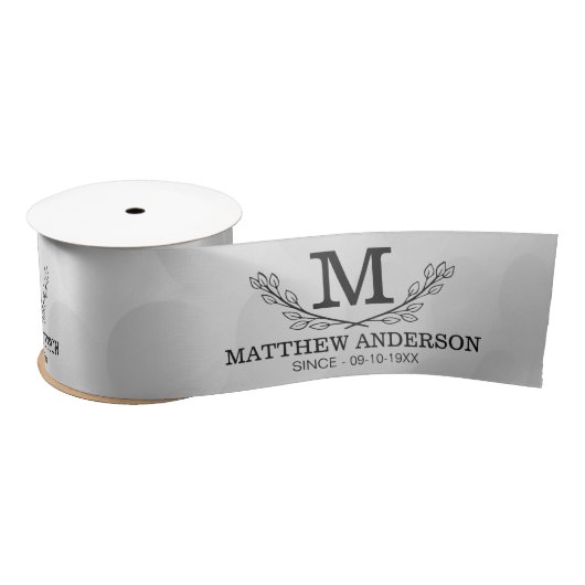 Personalisiertes Golf Ball Muster Name Monogramm A Satinband (Spule)