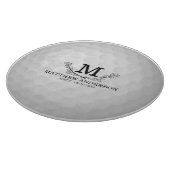Personalisiertes Golf Ball Muster Name Monogramm A Schneidebrett (Ecke)