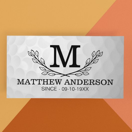 Personalisiertes Golf Ball Muster Name Monogramm A Seidenpapier