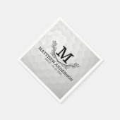 Personalisiertes Golf Ball Muster Name Monogramm A Serviette (Ecke)