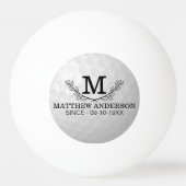 Personalisiertes Golf Ball Muster Name Monogramm A Tischtennisball (Vorderseite)