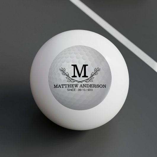 Personalisiertes Golf Ball Muster Name Monogramm A Tischtennisball