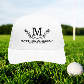 Personalisiertes Golf Ball Muster Name Monogramm A Truckerkappe