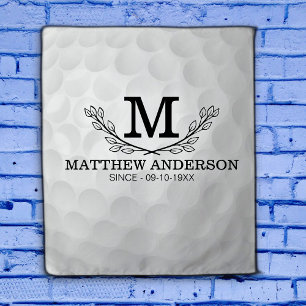 Personalisiertes Golf Ball Muster Name Monogramm A Wandteppich