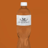 Personalisiertes Golf Ball Muster Name Monogramm A Wasserflaschenetikett