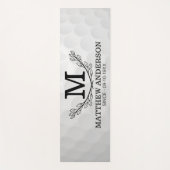 Personalisiertes Golf Ball Muster Name Monogramm A Yogamatte (Vorderseite)