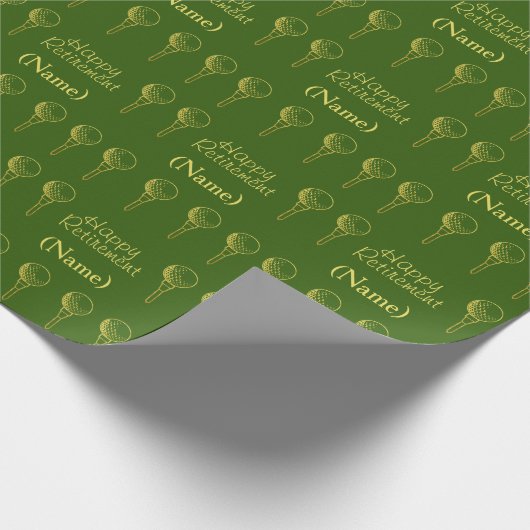 Personalisiertes Golf Balls Rezisionspapier Geschenkpapier (Ecke)