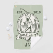 Personalisiertes Golf Club Monogramm-Design mit Go Golfhandtuch (Insitu)