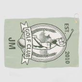 Personalisiertes Golf Club Monogramm-Design mit Go Golfhandtuch (Horizontal)