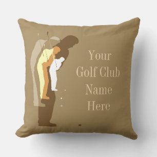 Personalisiertes Golf Clubhouse Gold Wurfkissen Kissen