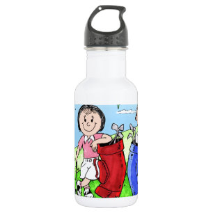 Personalisiertes Golf Couple Cartoon - Karikatur Trinkflasche