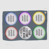 Personalisiertes Golf-Foto-Collage-Geschenk Golfhandtuch (Horizontal)
