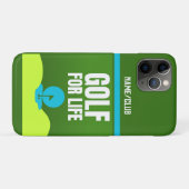 Personalisiertes "Golf für das Leben" iPhone Case (Rückseite (Horizontal))