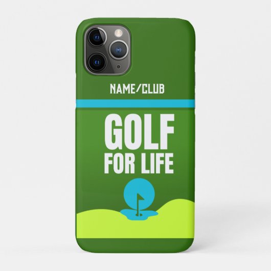Personalisiertes "Golf für das Leben" iPhone Case (Rückseite)
