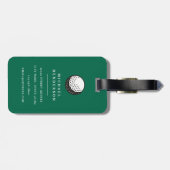 Personalisiertes Golf Gepäckanhänger (Rückseite horizontal)