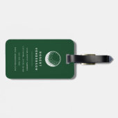 Personalisiertes Golf Gepäckanhänger (Rückseite horizontal)