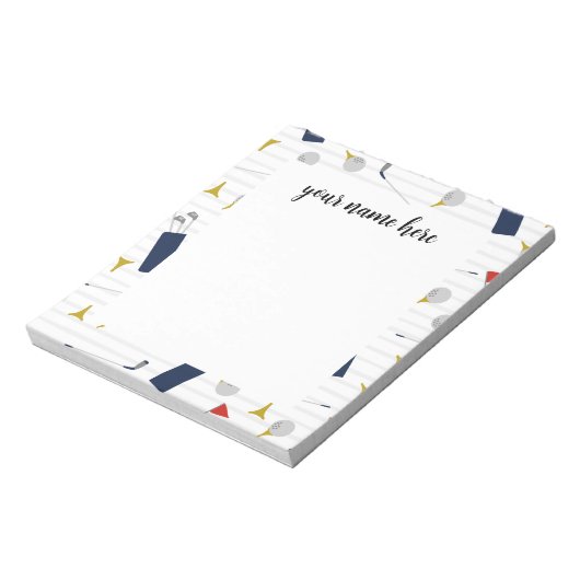 Personalisiertes Golf-Notizblock Notizblock (Rotiert)
