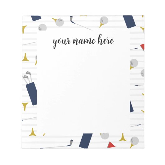 Personalisiertes Golf-Notizblock Notizblock (Vorderseite)