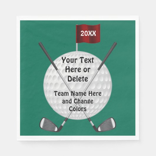 Personalisiertes Golf Party, Golf Napkins Serviette (Vorderseite)