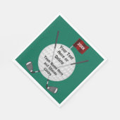 Personalisiertes Golf Party, Golf Napkins Serviette (Ecke)