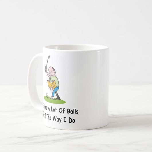 Personalisiertes Golf Player-Geschenk Kaffeetasse (Vorderseite Links)