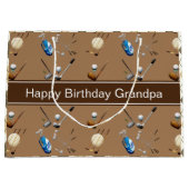 Personalisiertes Golf & Raute Große Geschenktüte (Vorderseite)