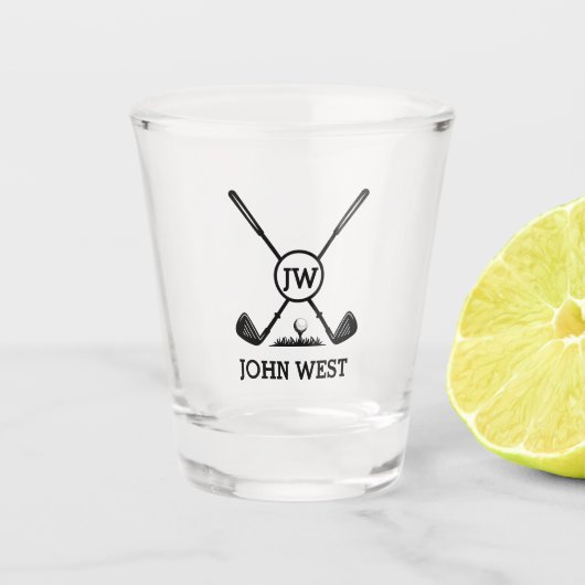Personalisiertes Golf Shot Glass Schnapsglas (Vorderseite)