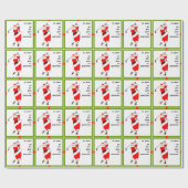 Personalisiertes Golf Weihnachtsgeschenk Geschenkpapier (Flach)
